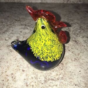 WGYYB Handmade Art Glass Crystal Rooster Decoration